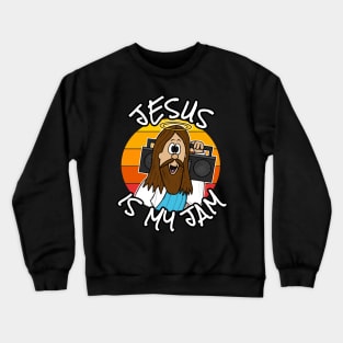 Jesus Is My Jam Christian Musician Funny Crewneck Sweatshirt